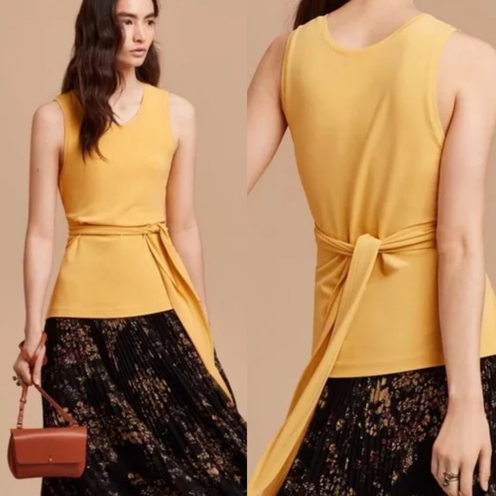 Wilfred Yellow Top Luciole Wrap Around Tank Balletcore Size XXS‎ Mustard Yellow - Picture 2 of 14